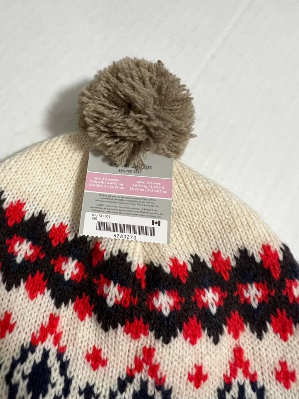 🆕CARTER’S - 6M - NWT - 2PCS - INFANT BOYS CARDIGAN SWEATER & HAT LOT - Picture 10 of 10